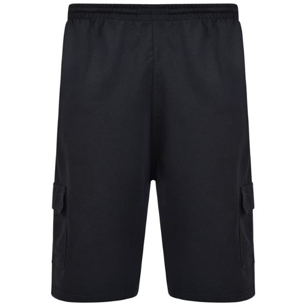 Big size Black Jersey Cargo Short