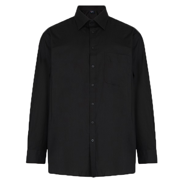 Big size Black Long Sleeve Shirt 