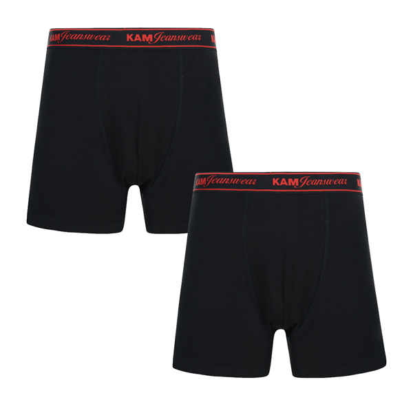 Big size size Black Jersey Boxer Shorts (2-pack)